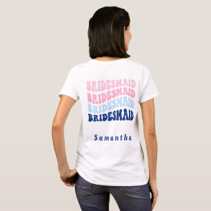 Bridesmaid's Bachelorette Party Beach Back Design T-Shirt