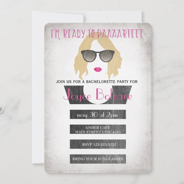 Bridesmaids bachelorette party invitation girls (Front)