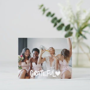 Bridesmaids Grateful Photo Thank You Postcard