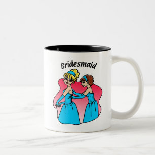 Bridesmaids in Pink Two-Tone Coffee Mug