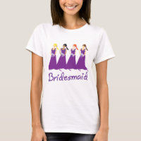 Bridesmaids in Purple T-Shirt