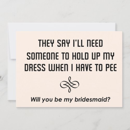 Bridesmaids Invitation Will you be my bridesmaid