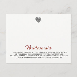 Bridesmaids Jewelry Template Postcard