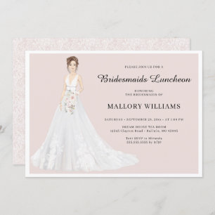 Bridesmaids Luncheon Bridal Gown Invitation