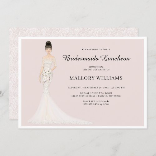 Bridesmaids Luncheon Fashion Bride Invitation