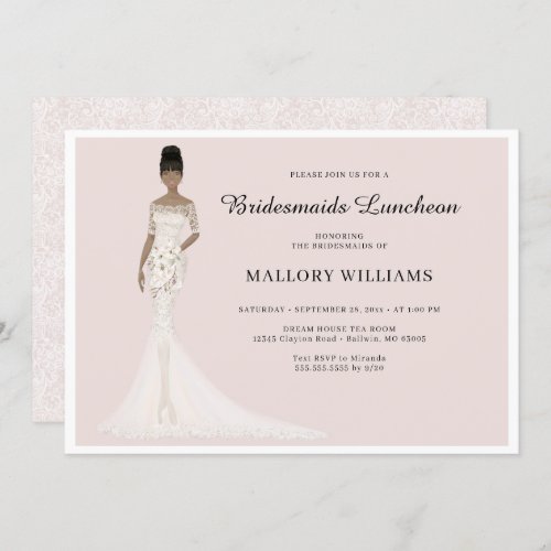 Bridesmaids Luncheon Fashion Bride Invitation