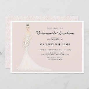 Bridesmaids Luncheon Fashion Bride Invitation