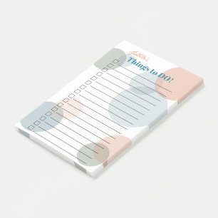 Bridesmaid's Names List- Colored Confetti Dots Post-it Notes