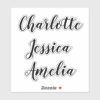 Bridesmaids Names Personalized Vinyl Decal Sticker