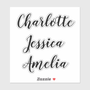 Bridesmaids Names Personalized Vinyl Decal Sticker