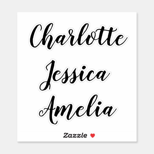 Bridesmaids Names Personalized Vinyl Decal Sticker