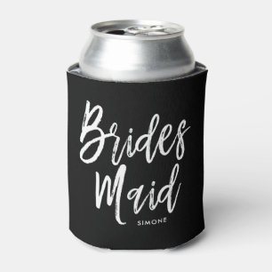 Bridesmaids   Script Style Custom Wedding Can Cooler