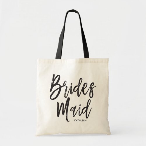 Bridesmaids  Script Style Custom Wedding Tote Bag