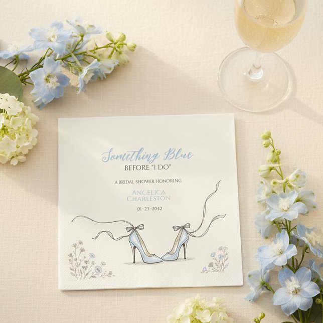 Bridesmaids Something Blue Bridal Shower Napkins (Bridesmaids Something Blue Bridal Shower Napkins
)