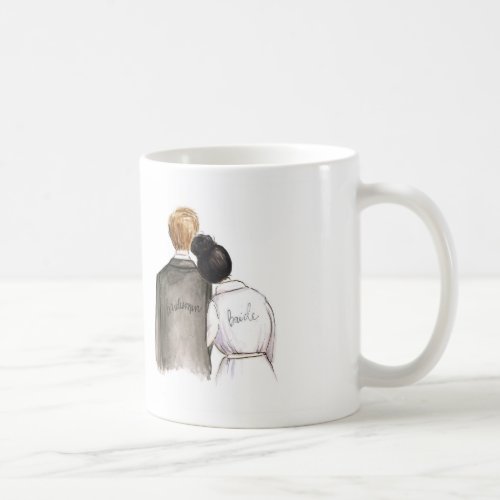 Bridesman Black Bun Bride Blonde Man Coffee Mug