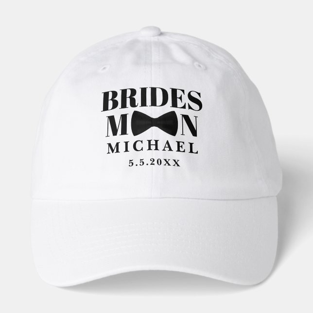 BRIDESMAN black tie bow wedding chic Hat (Front)