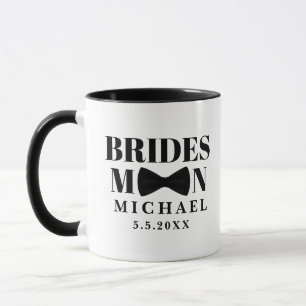 BRIDESMAN black tie bow wedding personalized Mug
