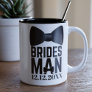 Bridesman Bow Tie Wedding Favor Two-Tone Coffee Mug