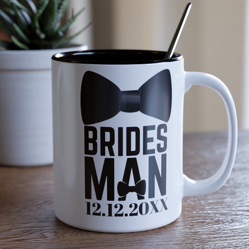 Bridesman Bow Tie Wedding Favor Two_Tone Coffee Mug