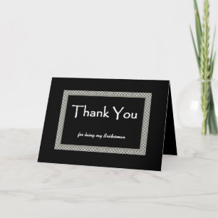 BRIDESMAN Checkerboard Wedding THANK YOU
