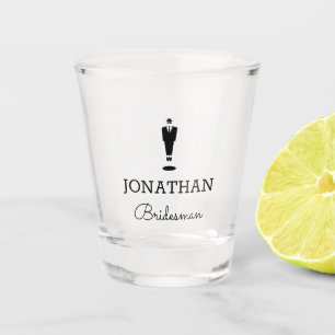Bridesman Gift Wedding Party Custom Personalized Shot Glass
