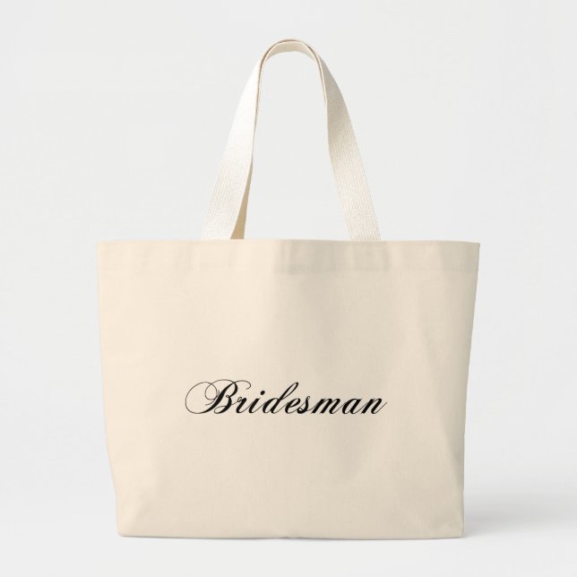Bridesman Large Tote Bag (Front)