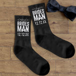 Bridesman Name Wedding Date Bridal Party Black Socks<br><div class="desc">Which Bridesman would not love a pair of personalized black wedding socks as thank you gift? I don't know one that wouldn't. Add his name and your wedding date and get ready for the look of joy on his face.</div>