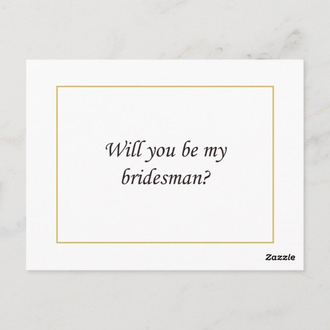 Bridesman Proposal Card (Back)