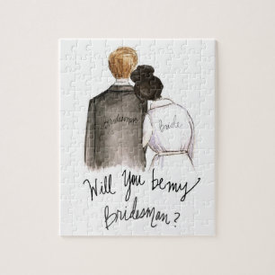Bridesman? Puzzle Dk Br Bun Bride Blonde Man
