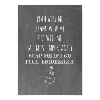 Bridezilla Funny Bridesmaid / Maid of Honor Card