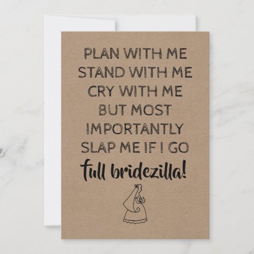 Bridezilla Funny Bridesmaid / Maid of Honor