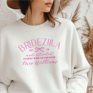 Bridezilla Mode Activated Hot Pink Bachelorette Tri-Blend Shirt