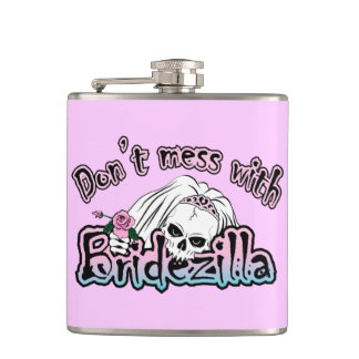 Bridezilla Skull Hip Flask
