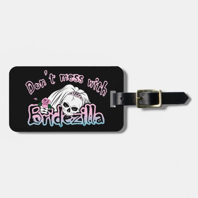 Bridezilla Skull Luggage Tag (Front Horizontal)
