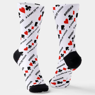 Bridge A Game Of Focus Duplicate Bridge Humor Socks