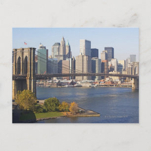 Bridge and Cityscape Postcard