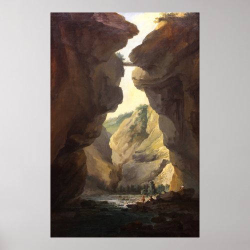 Bridge And Gorges Of Dala River 1777 Poster