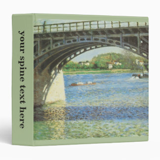 Bridge at Argenteuil by Gustave Caillebotte 3 Ring Binder