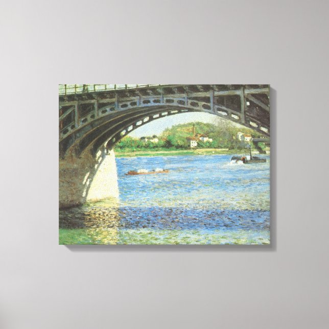 Bridge at Argenteuil by Gustave Caillebotte Canvas Print (Front)