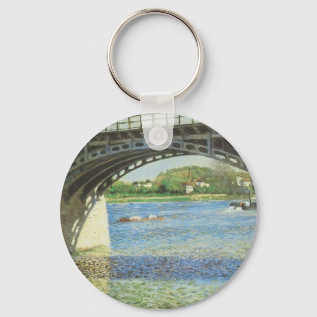 Bridge at Argenteuil by Gustave Caillebotte Keychain (Front)