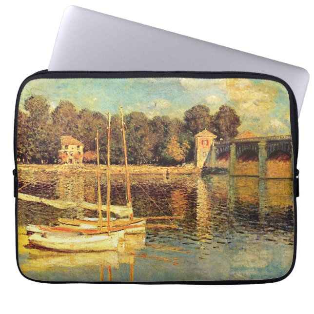 Bridge at Argenteuil Claude Monet    Laptop Sleeve (Front)