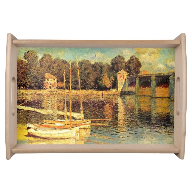 Bridge at Argenteuil Claude Monet    Serving Tray (Front)
