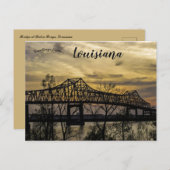 Bridge at Baton Rouge in Louisiana Postcard (Front/Back)