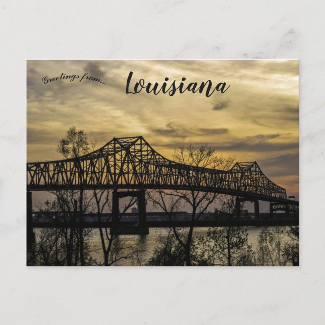 Bridge at Baton Rouge in Louisiana Postcard (Front)