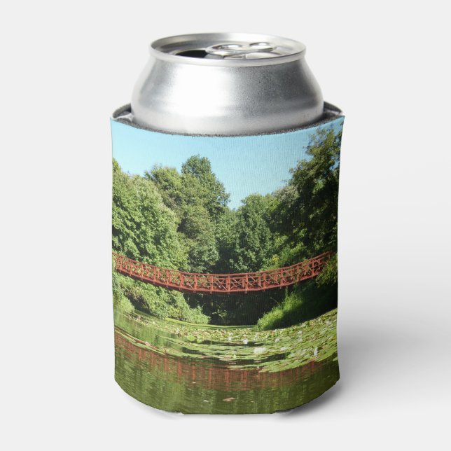 Bridge at Centennial Lake in Ellicott City Can Cooler (Can Front)