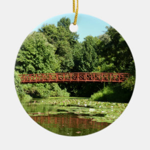 Bridge at Centennial Lake in Ellicott City Ceramic Ornament