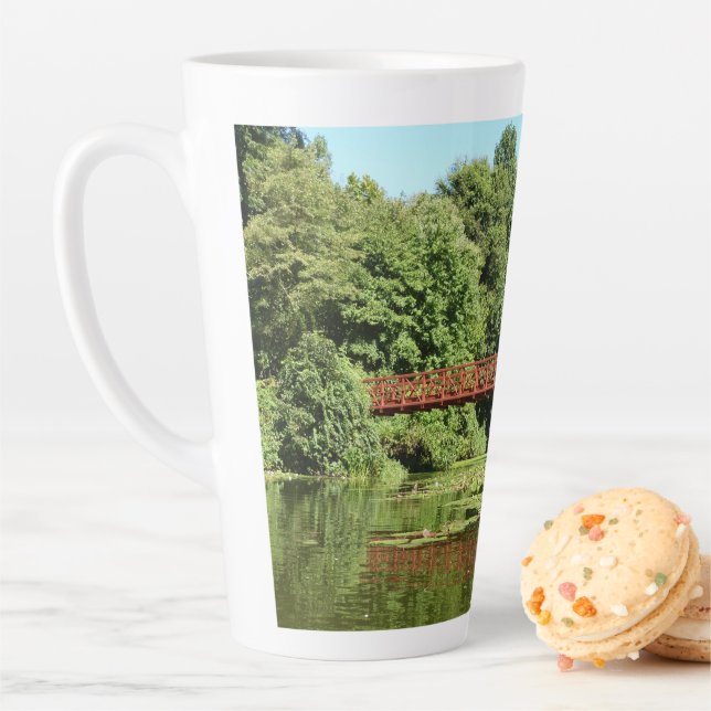 Bridge at Centennial Lake in Ellicott City Latte Mug (In Situ)