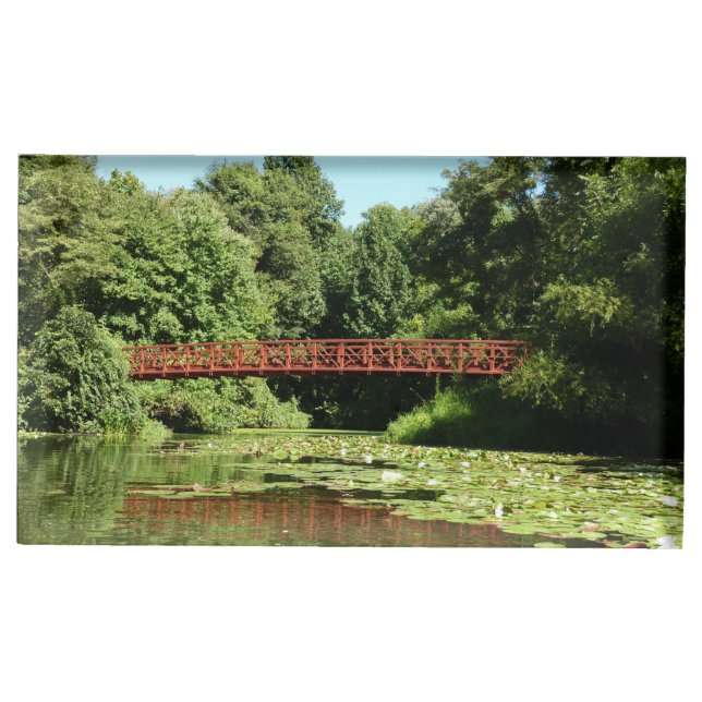 Bridge at Centennial Lake in Ellicott City Place Card Holder (Front)