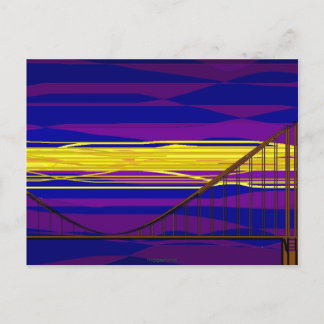 Bridge at dawn postcard