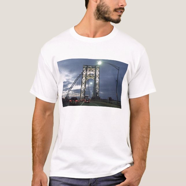 Bridge at Sunset in New York T-Shirt (Front)